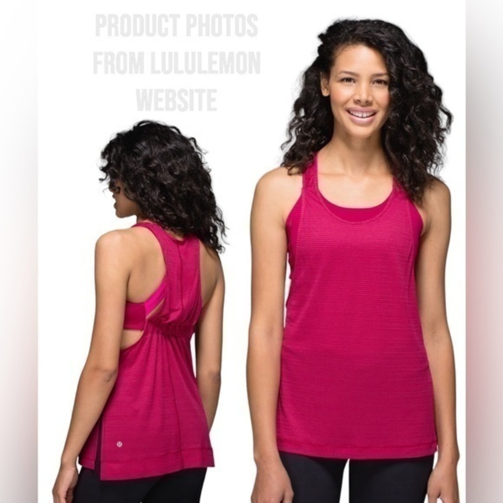 lululemon athletica Women's Stash It Tank in Bumble‎ Berry - W1G61S (Size 6)